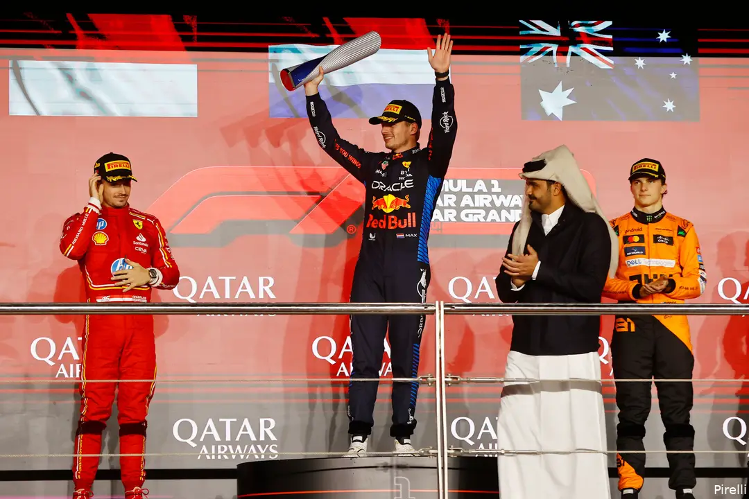 Niemand kon Verstappen stoppen in Qatar.