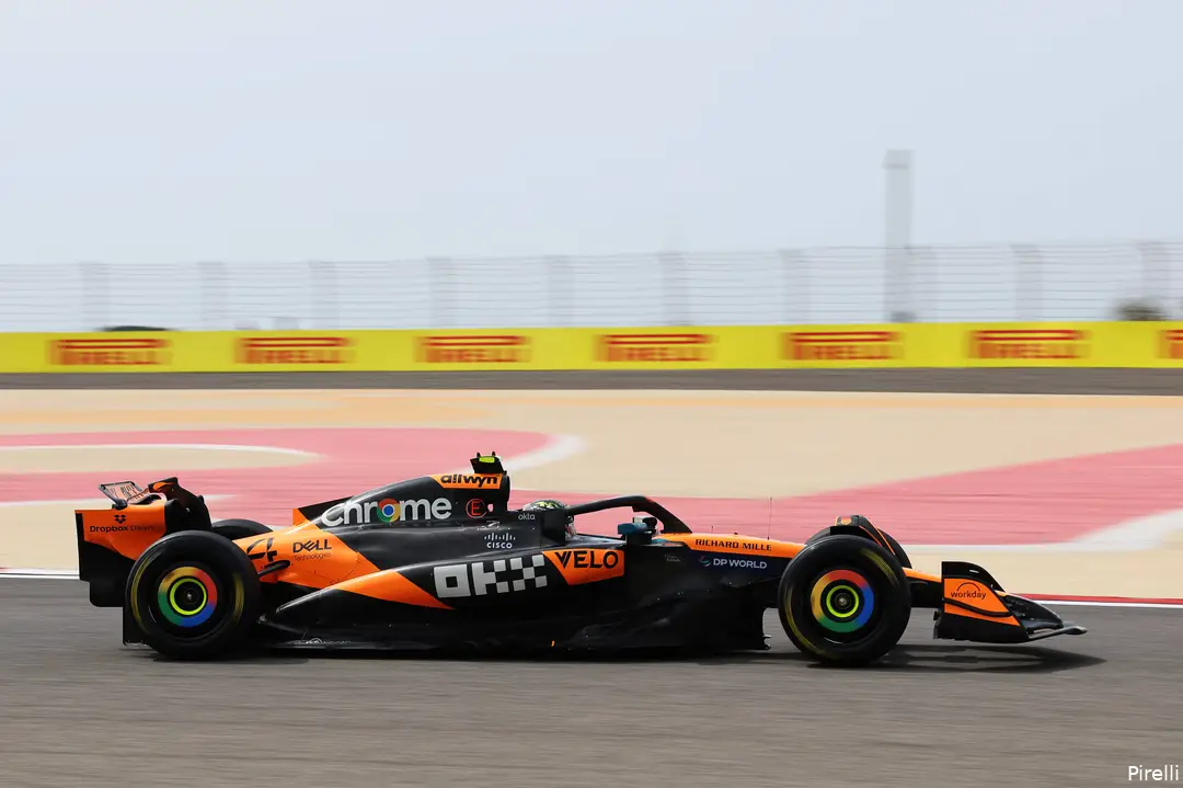 De MCL39 kwam uitstekend uit de verf tijden de wintertests in Bahrein.