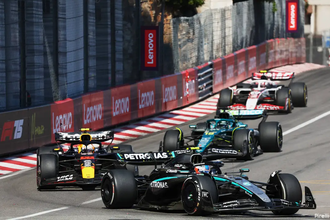 pirelli yuki tsunoda stroll lance aston martin mercedes andrea kimi antonelli red bull racing gp monaco 2025 zondag