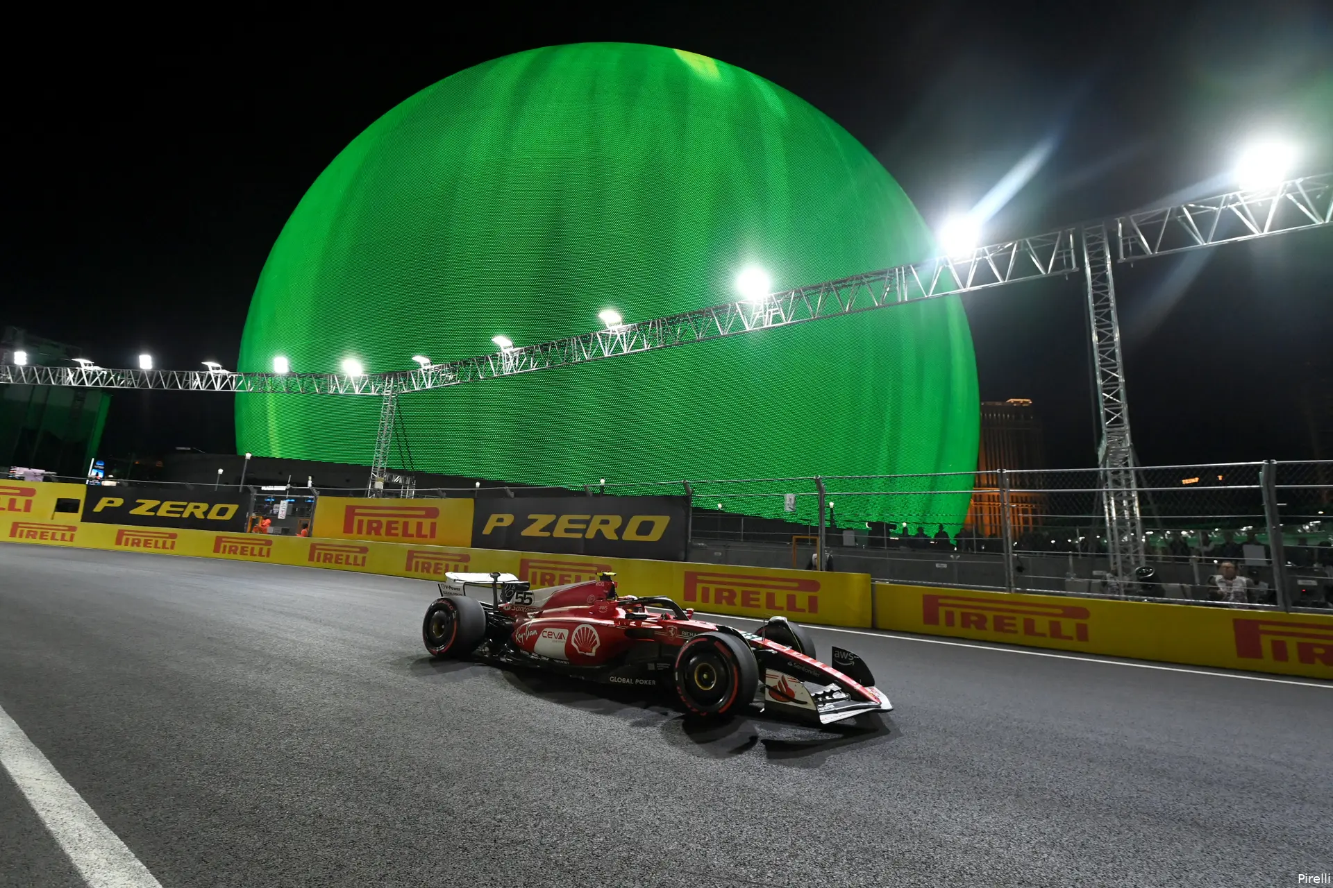carlos sainz ferrari livery saturday lasvegas 2023
