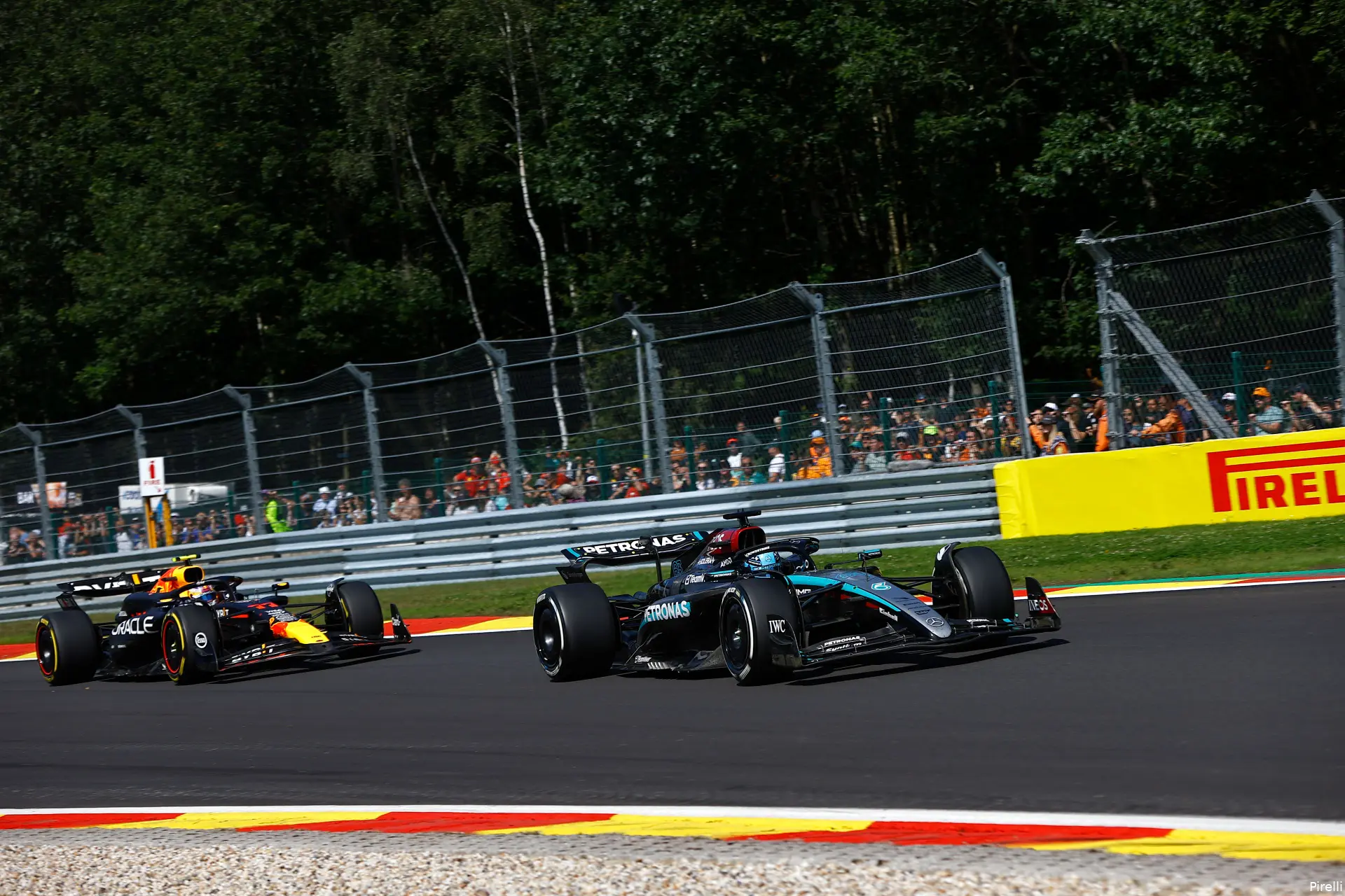 george russell max verstappen sergio perez 2024 belgie