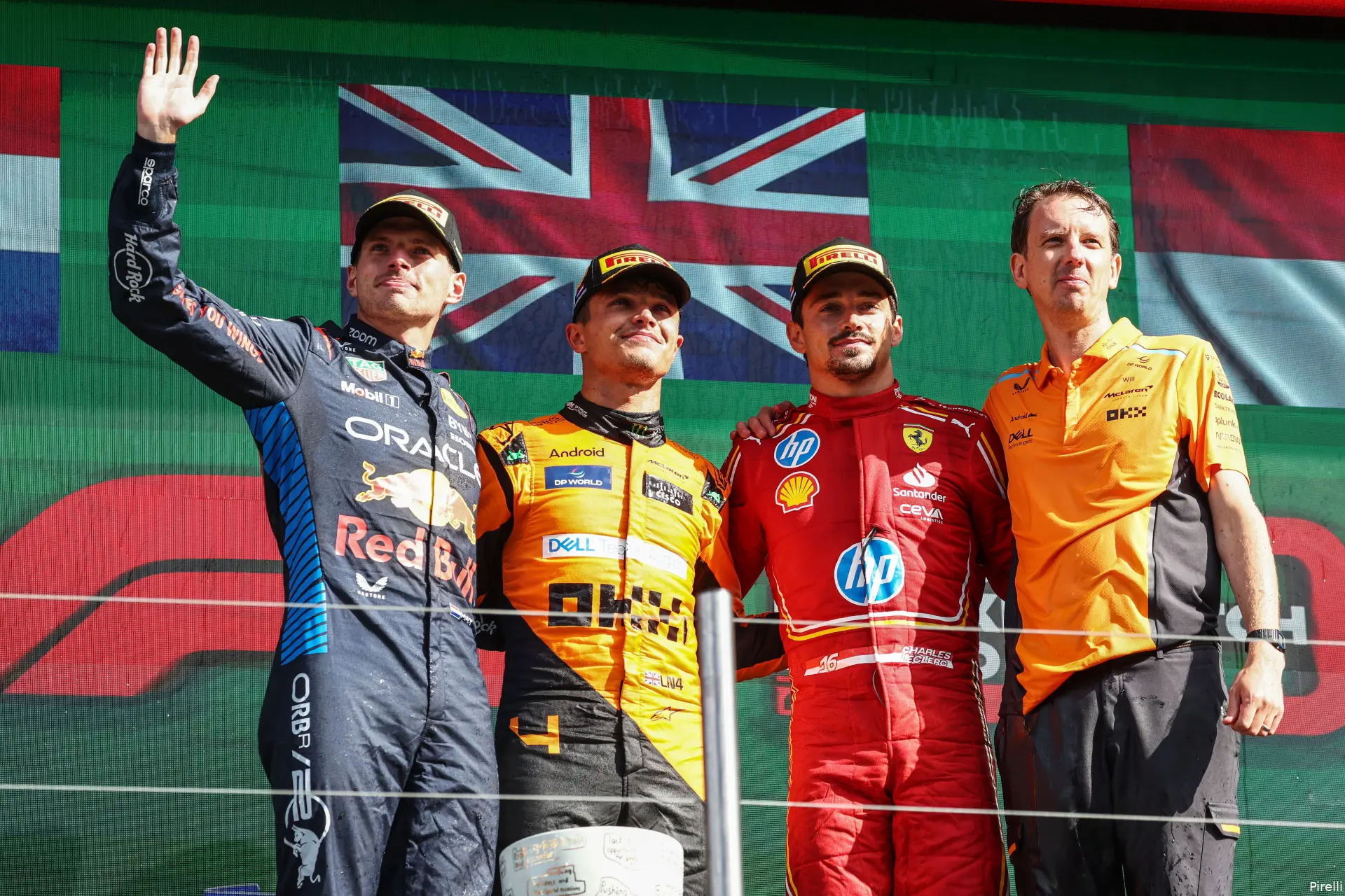 pirelli max verstappen red bull racing lando norris mclaren charles leclerc ferrari gp nederland zondag 2024 3