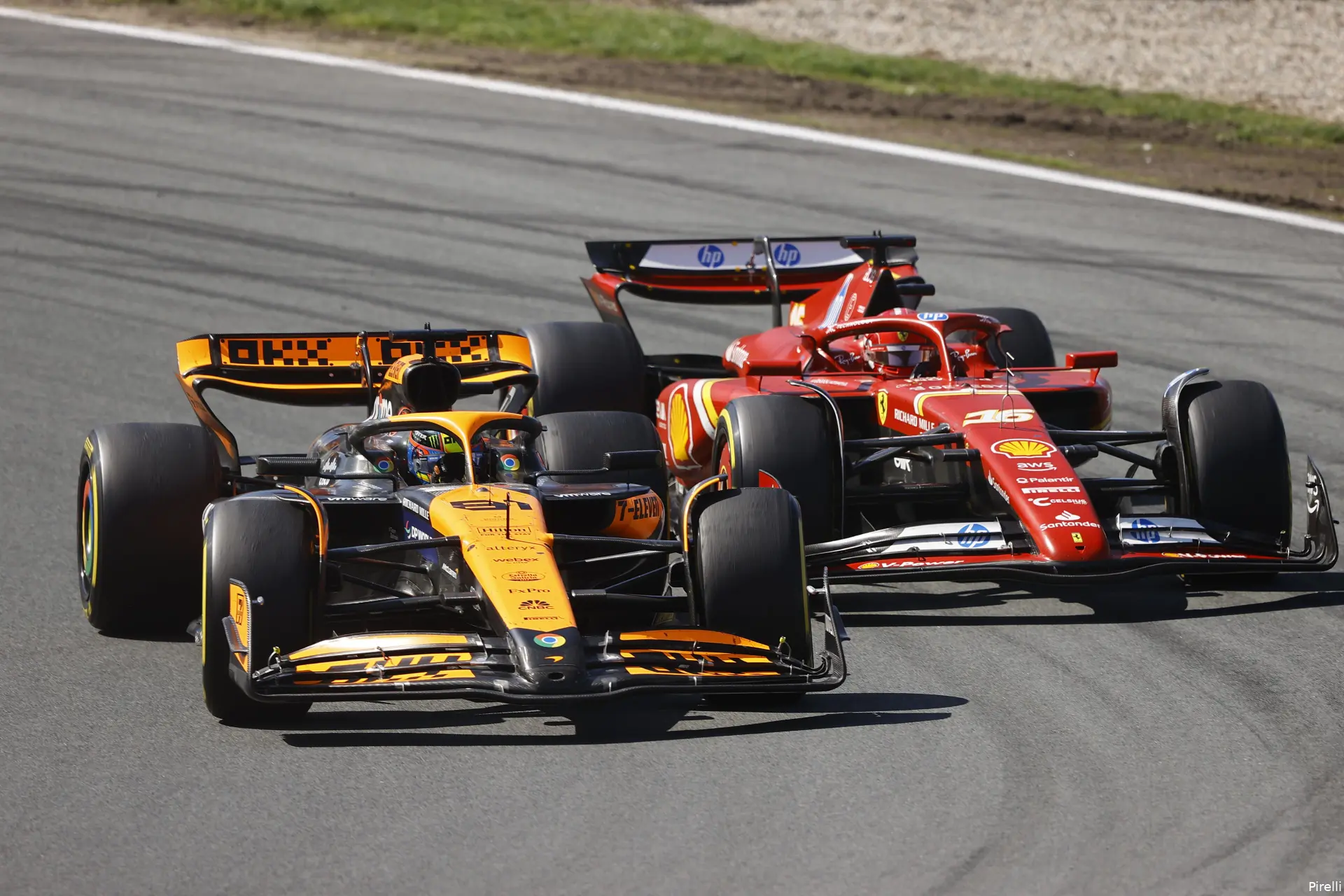 pirelli oscar piastri mclaren charles leclerc ferrari gp nederland zondag 2024