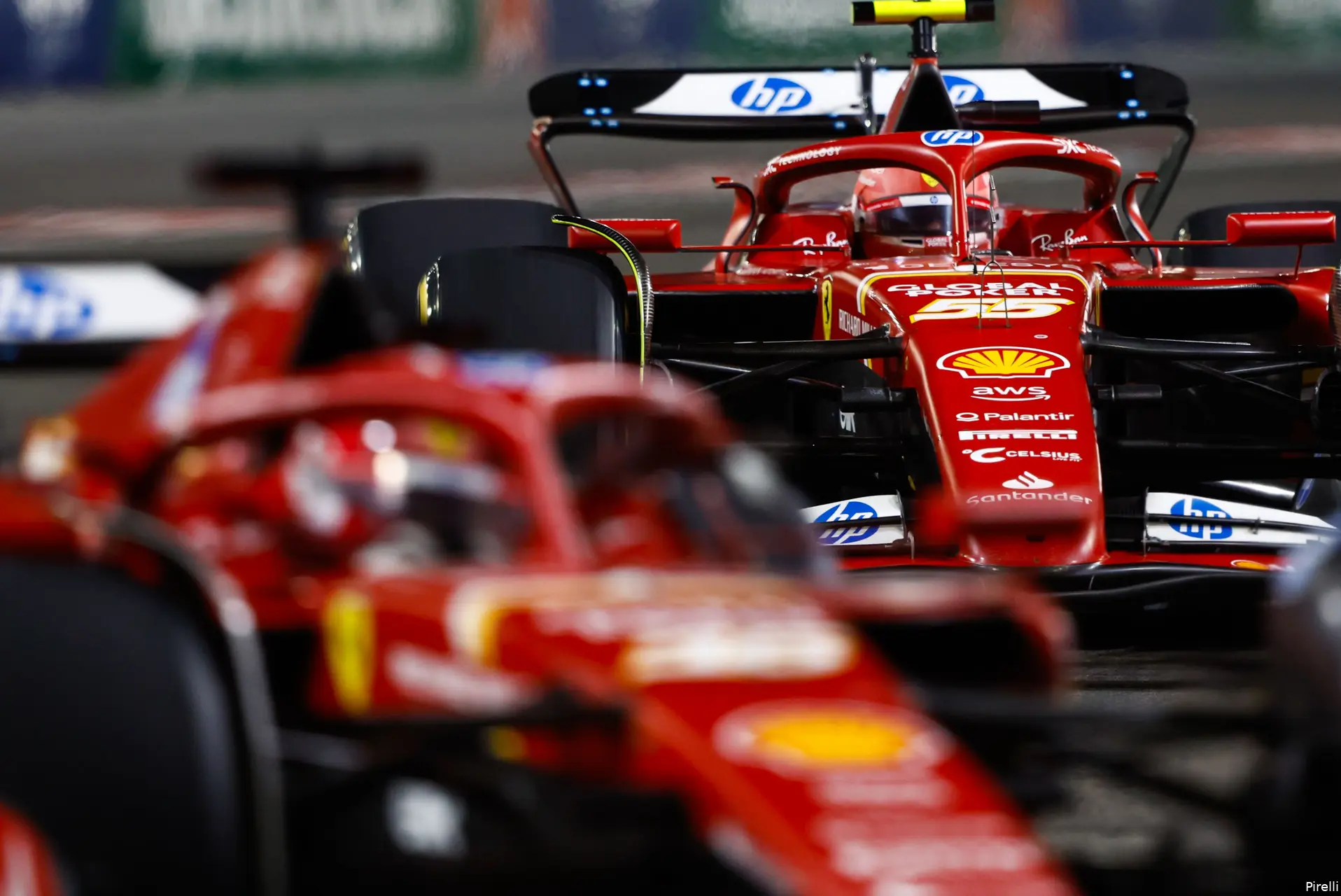 carlos sainz charles leclerc ferrari racing las vegas gp zondag 2024