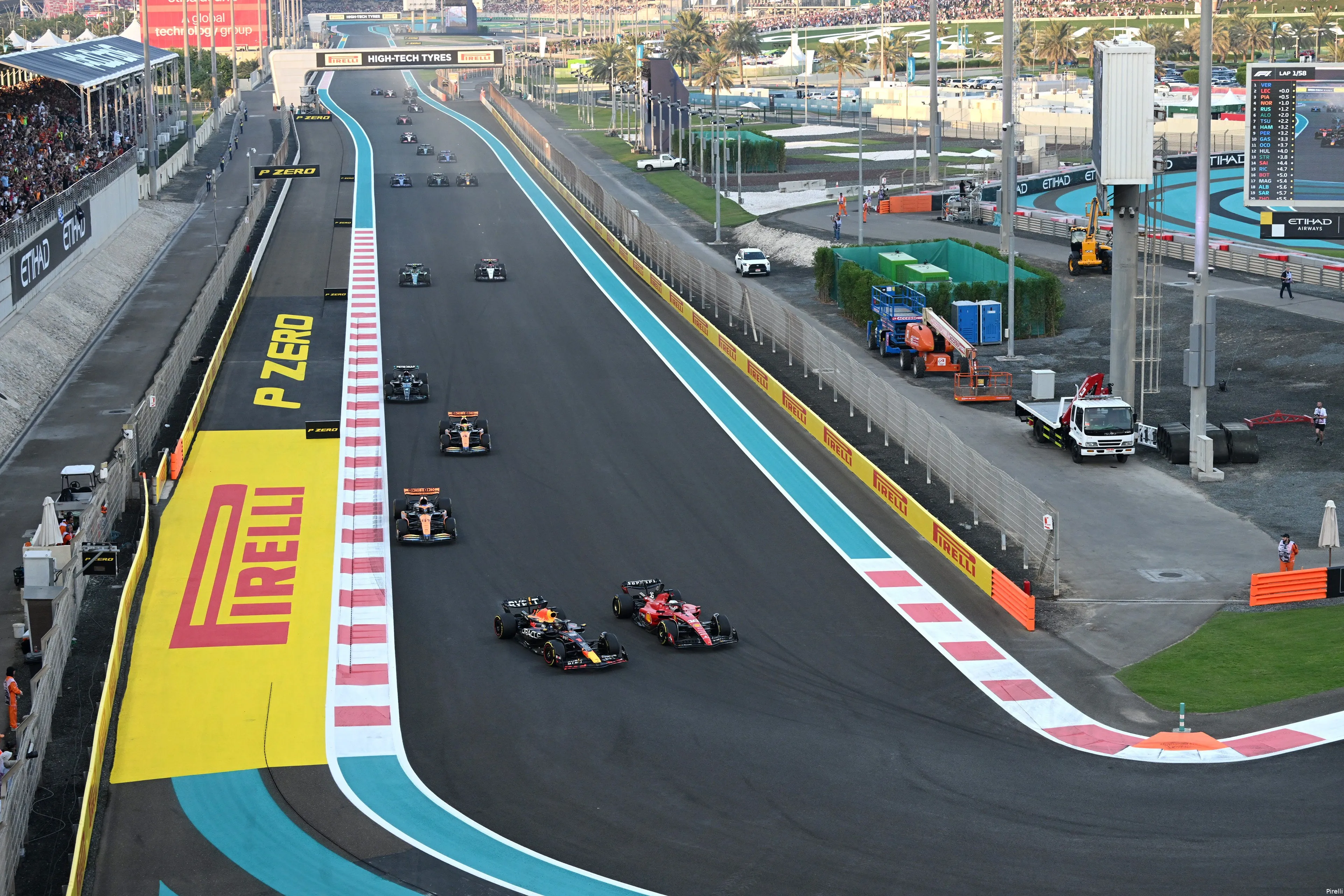 abu dhabi start charles leclerc max verstappen sunday yasmarina 2023