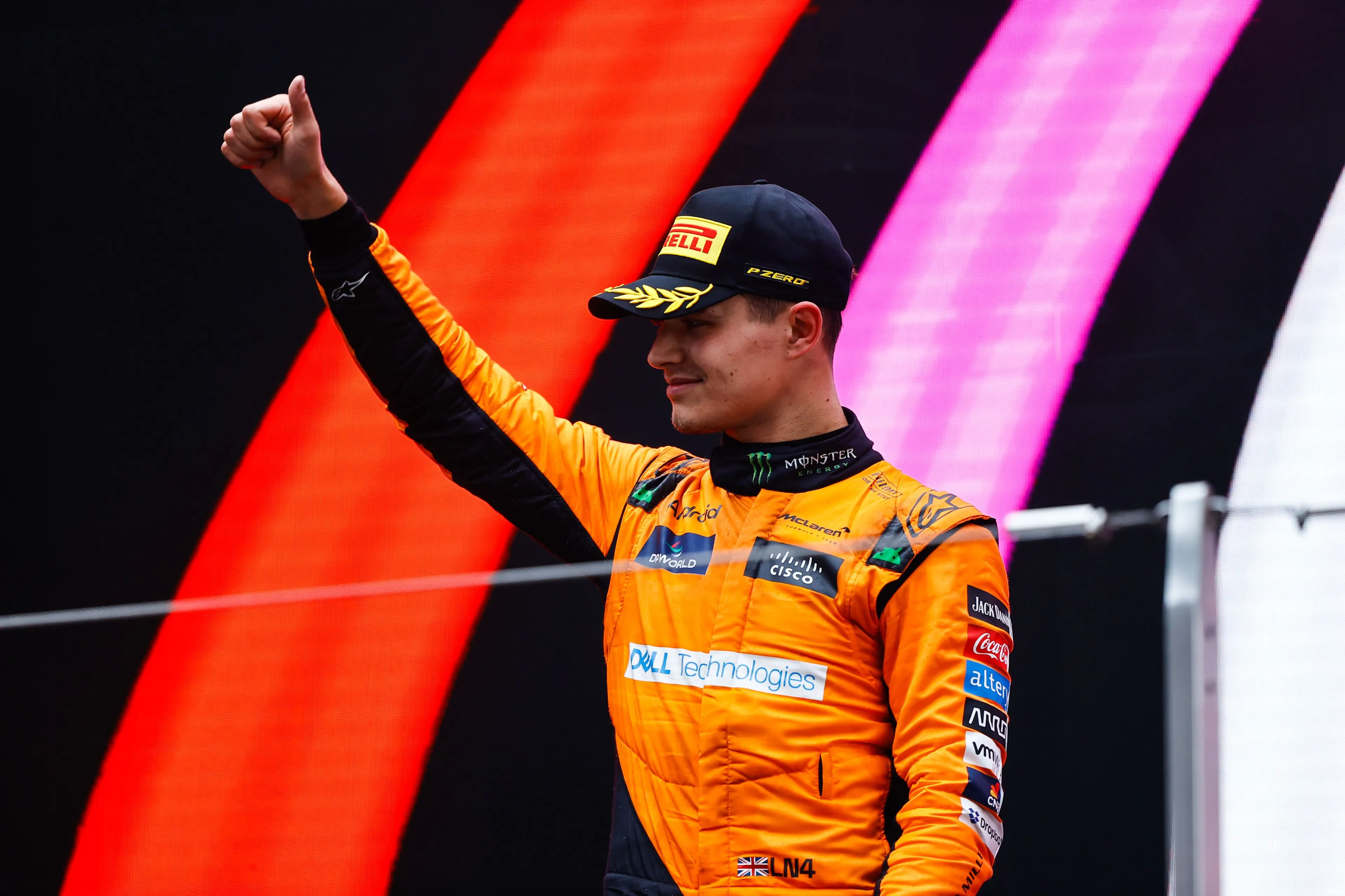 lando norris podium china 2024