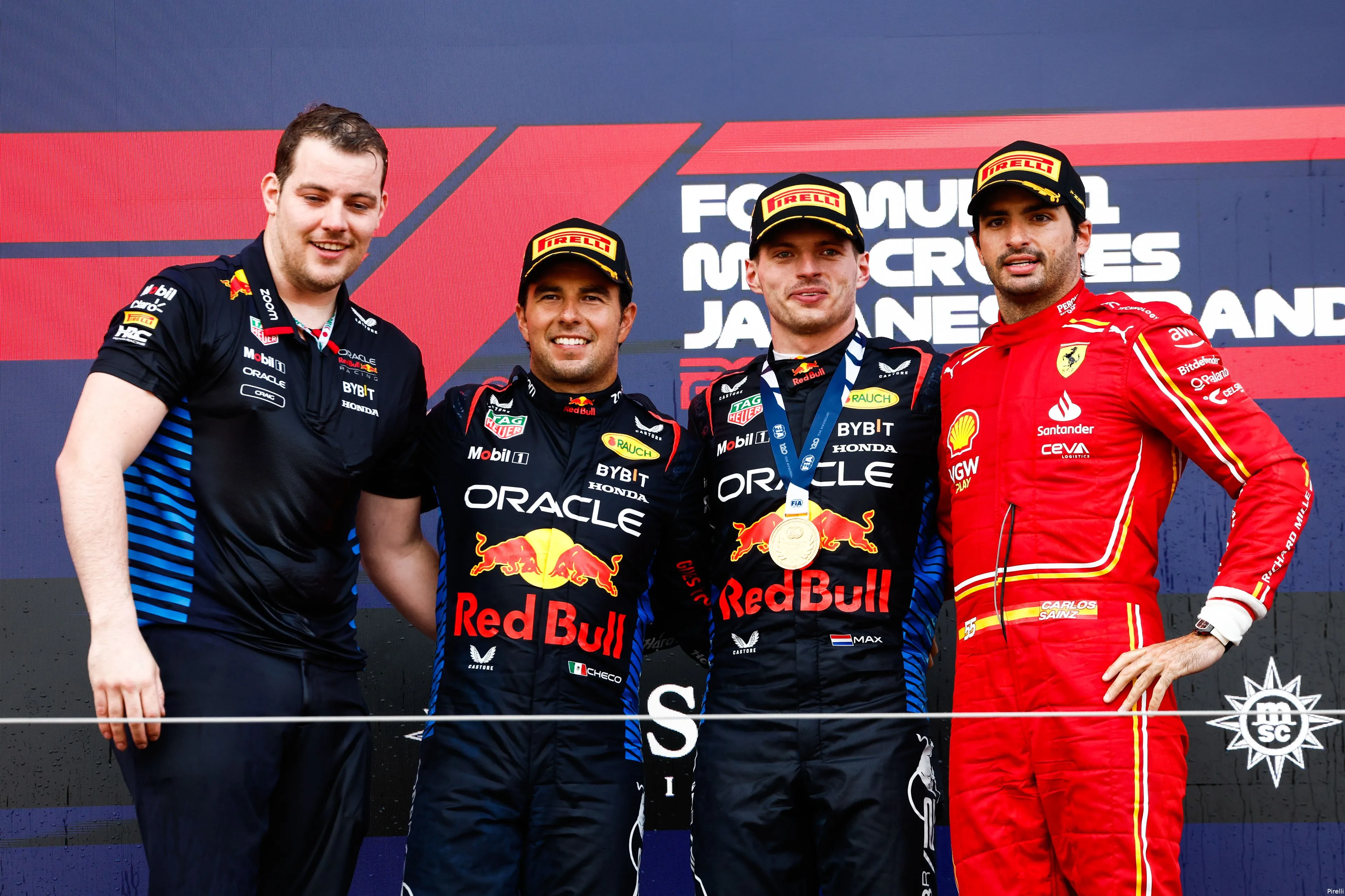 max verstappen sergio perez carlos sainz japan
