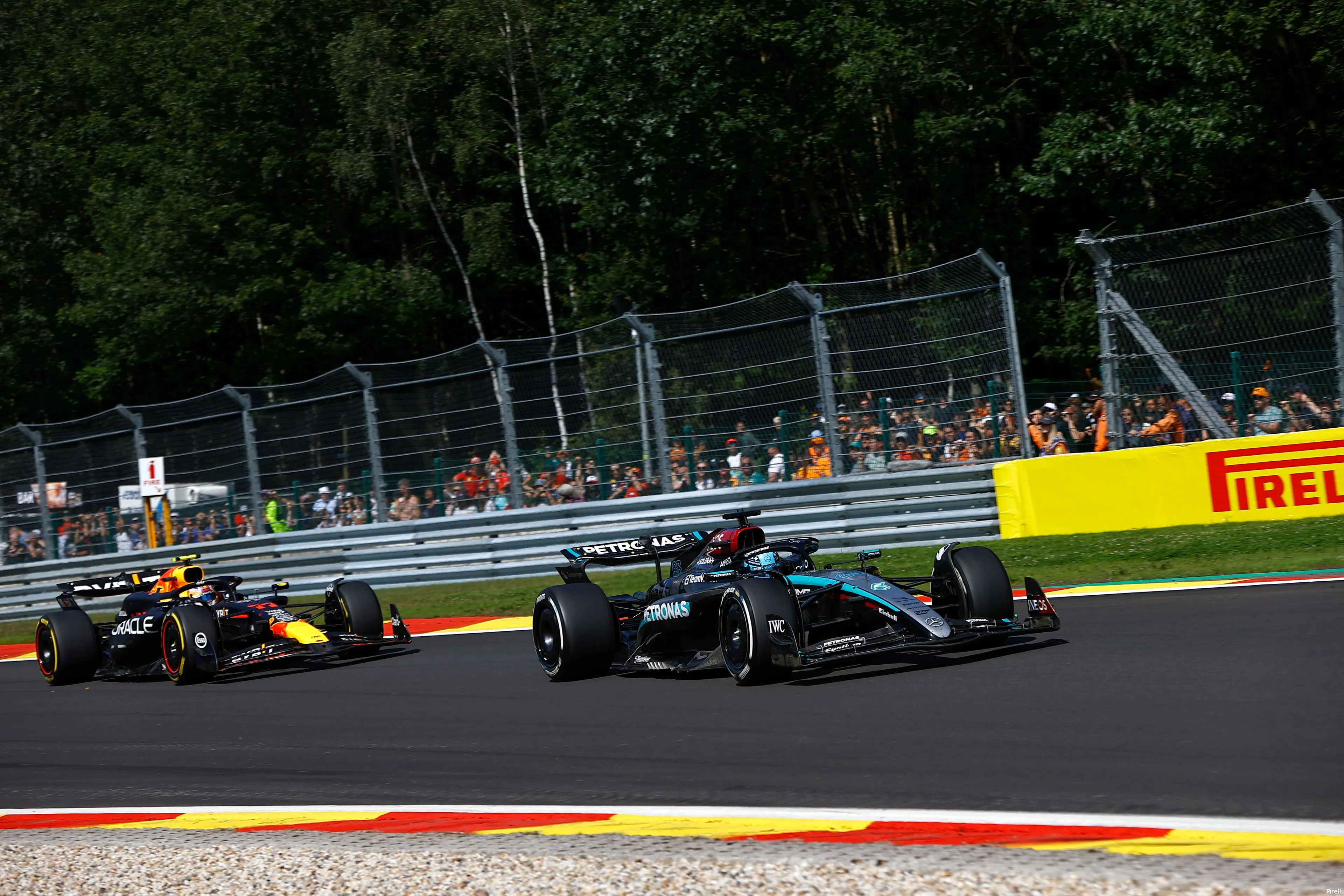 george russell max verstappen sergio perez 2024 belgie