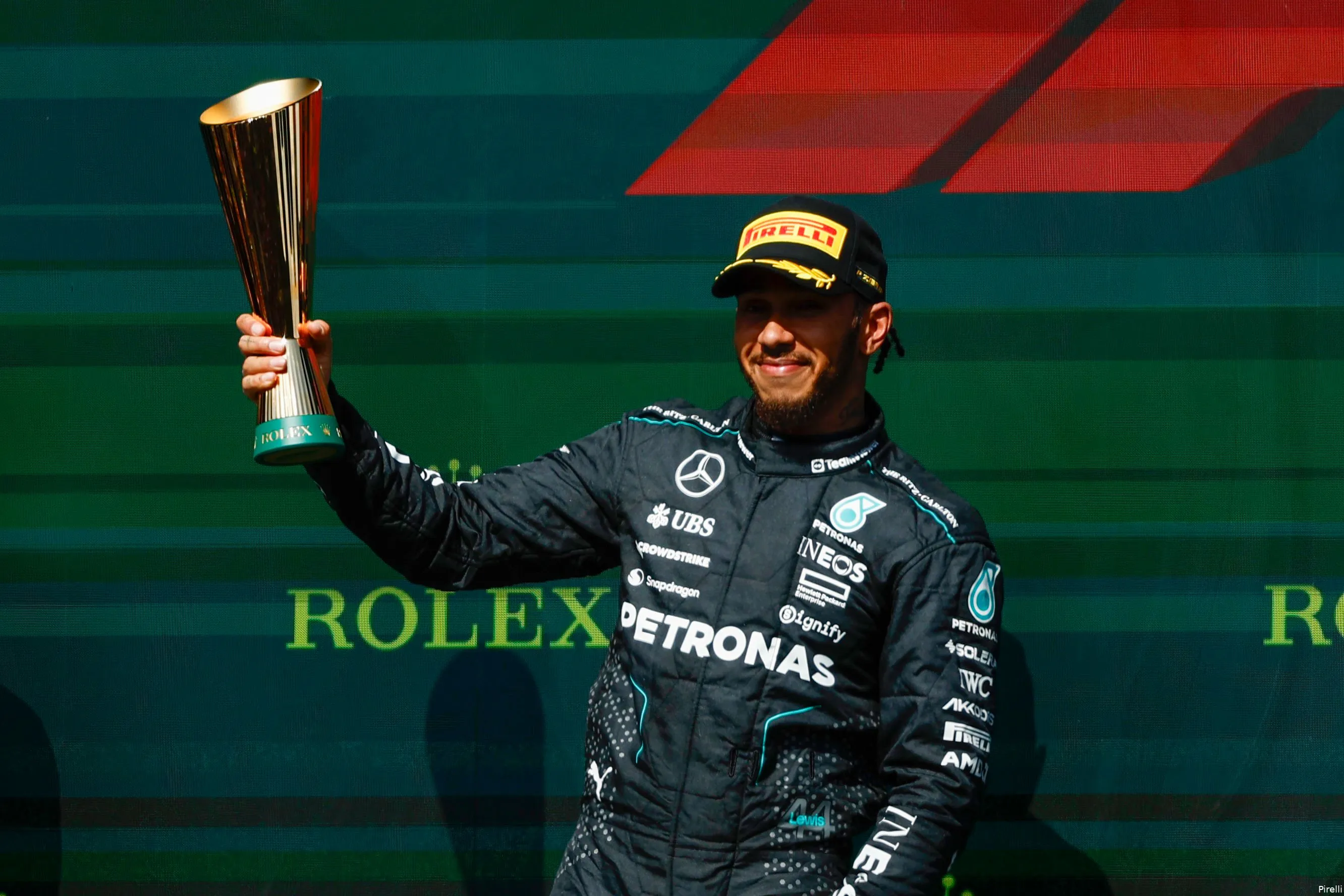 lewis hamilton mercedes bokaal podium belgie