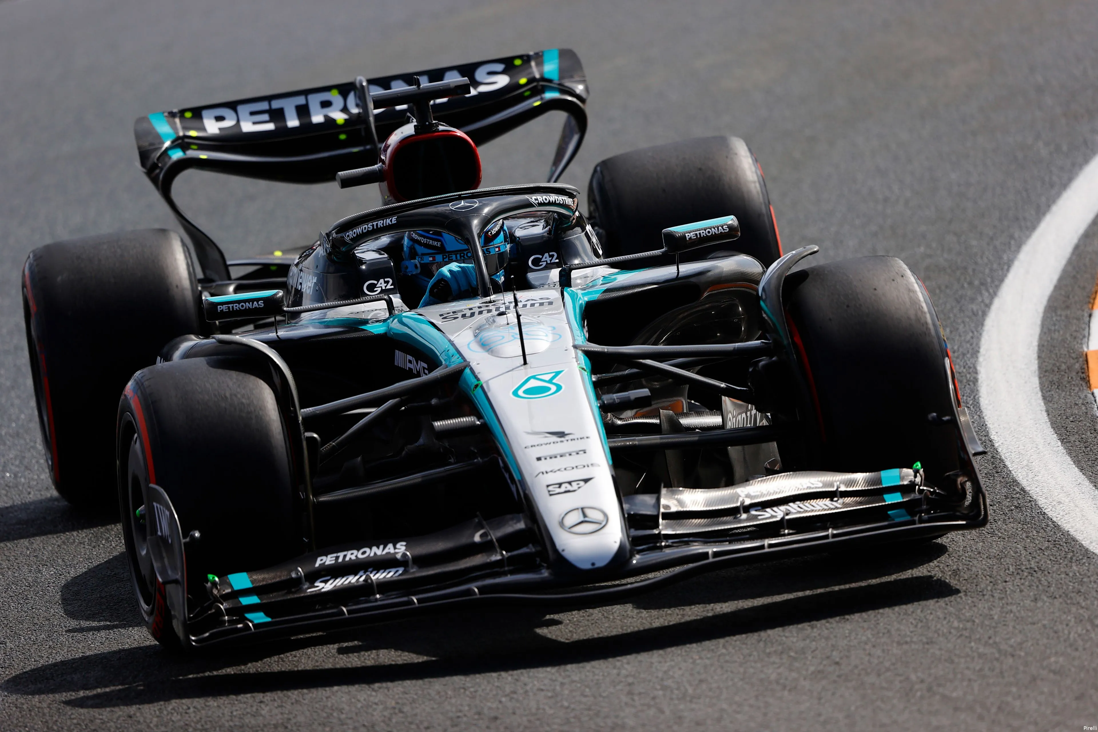 george russell mercedes 20 friday zandvoort 2024