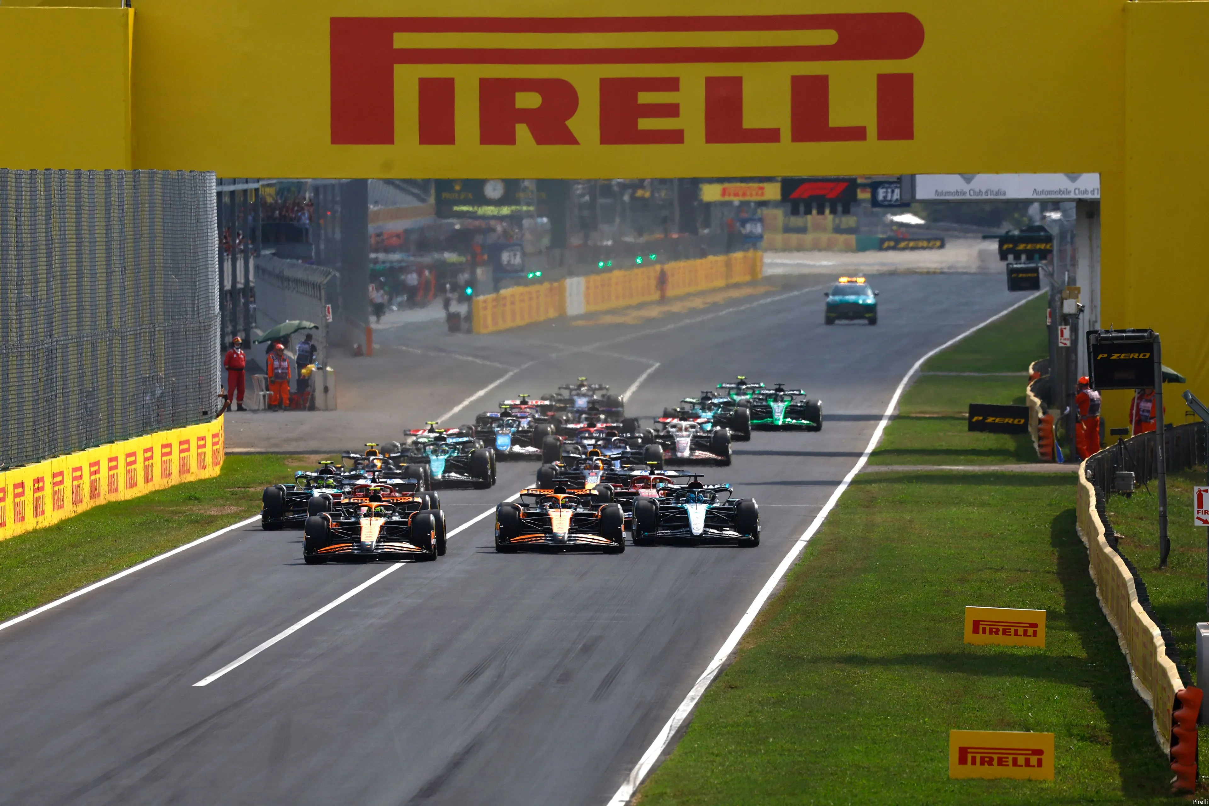 lando norris oscar piastri george russell start 2 sunday monza 2024