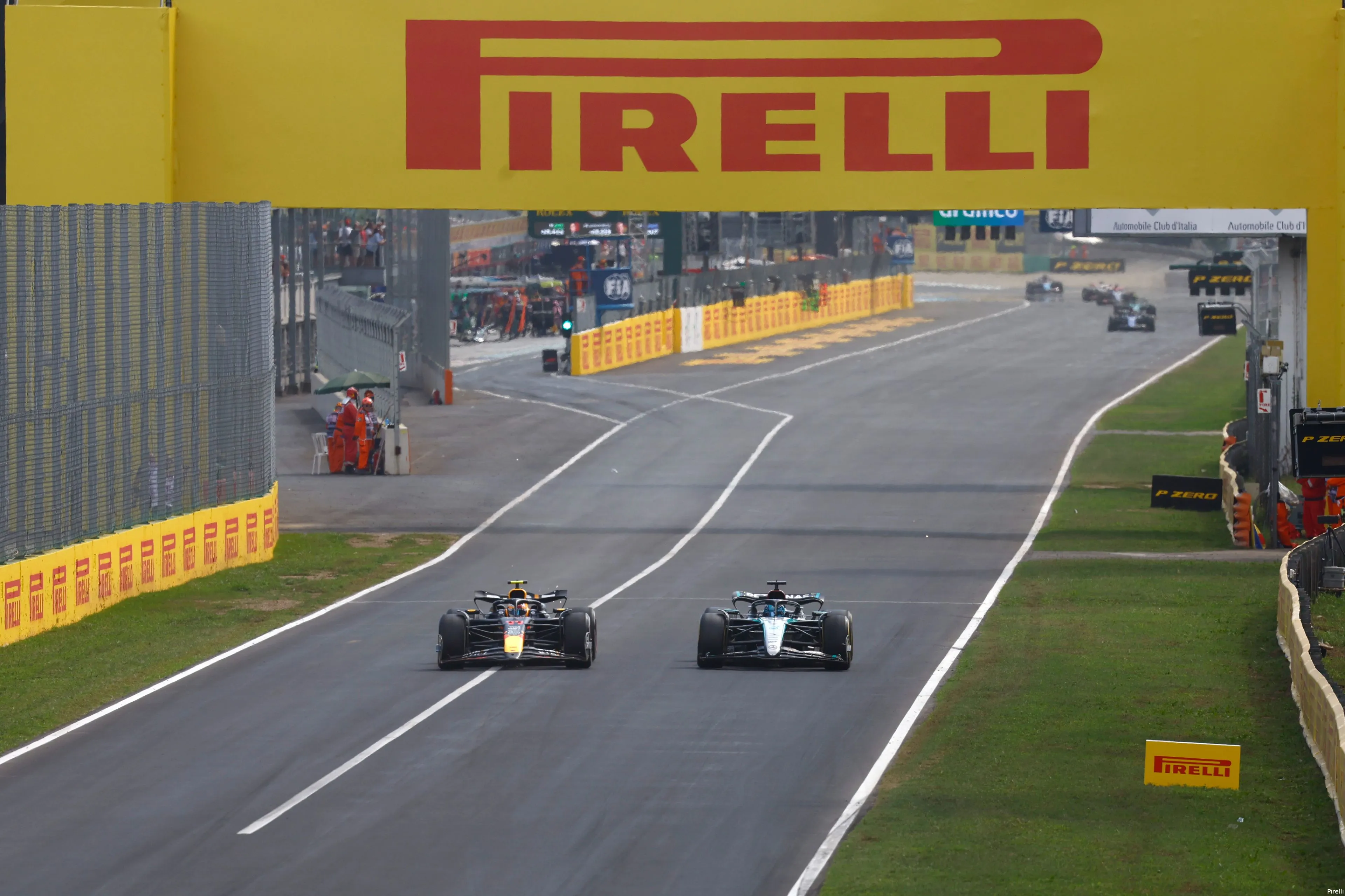 sergio perez george russell 15 sunday monza 2024