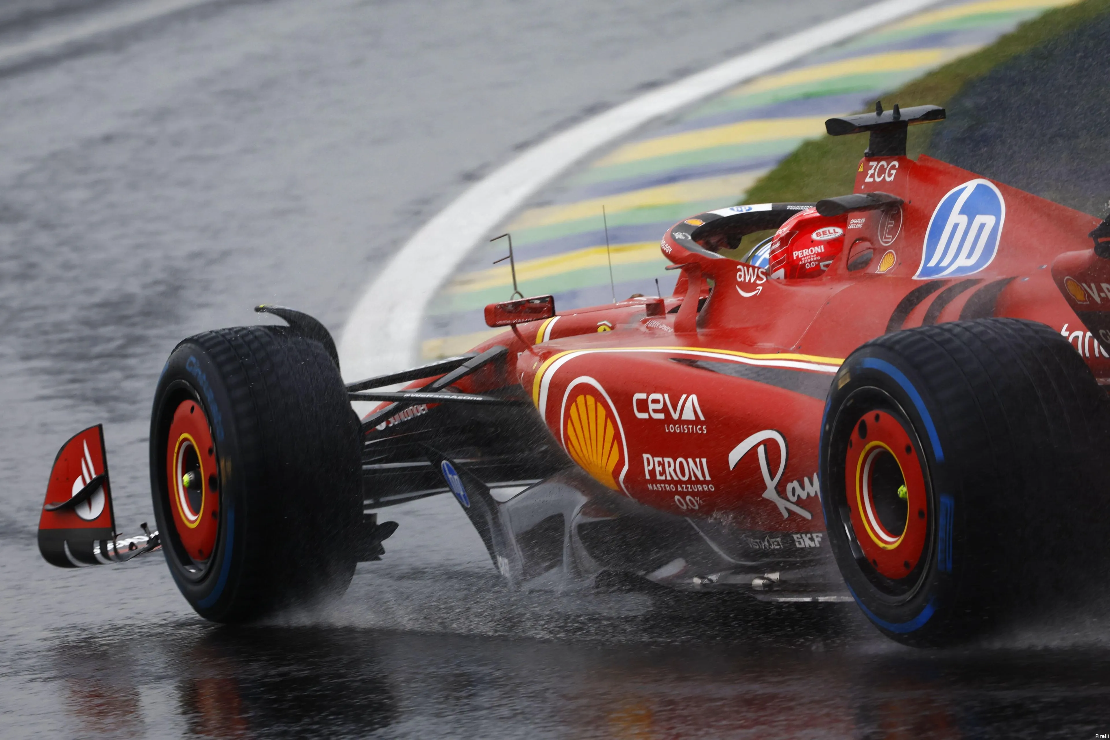 regen charles leclerc ferrari 15 sunday brazil2024