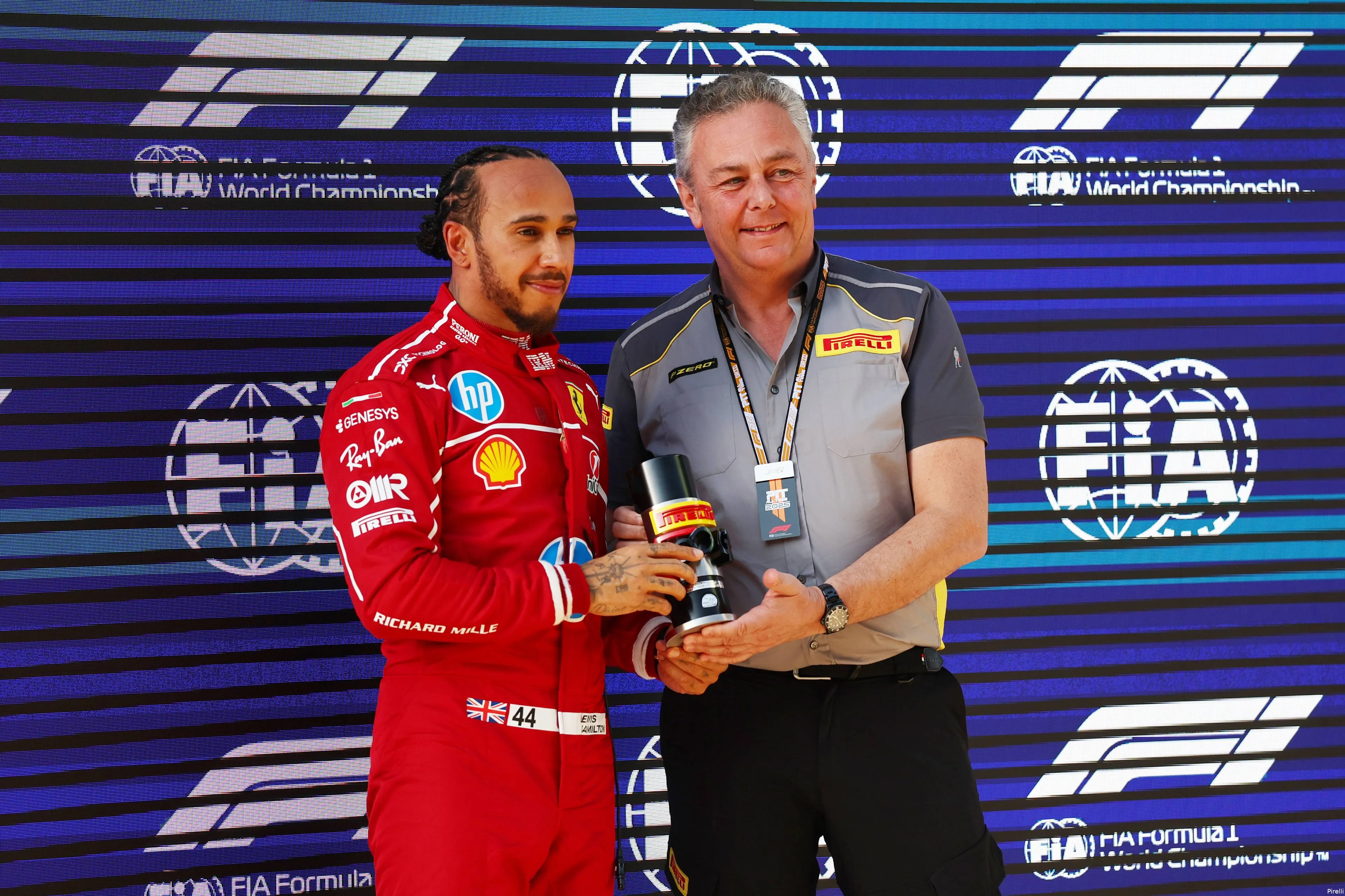 lewis hamilton mario isola pirelli ferrari 40 friday shanghai 2025