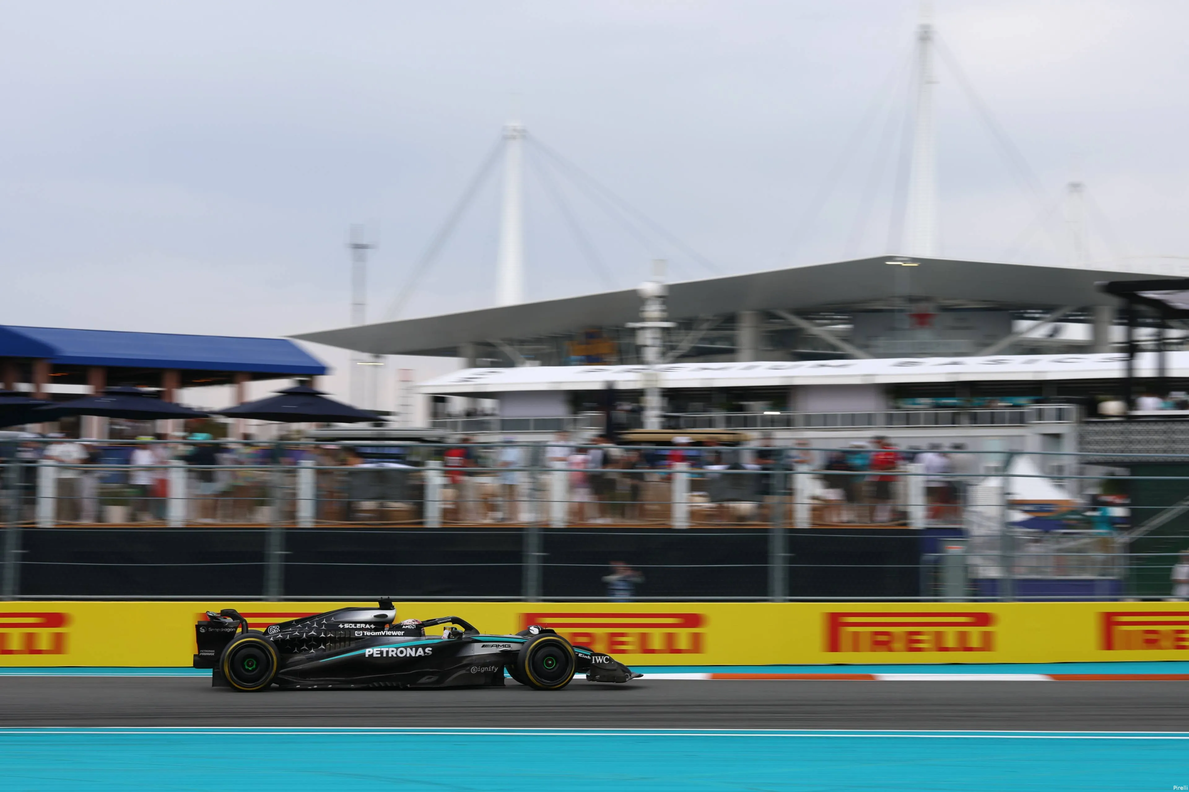 pirelli mercedes george russell gp miami 2025 zondag