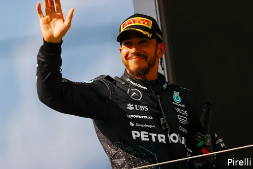 lewis hamilton blij podium hongarije 2024