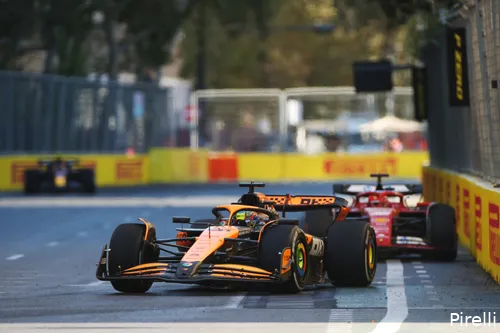oscar piastri mclaren charles leclerc ferrari pirelli azerbeidzjan zondag 2024