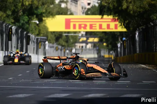 <i>Oscar Piastri won uiteindelijk de Grand Prix van Azerbeidzjan.&nbsp;</i>