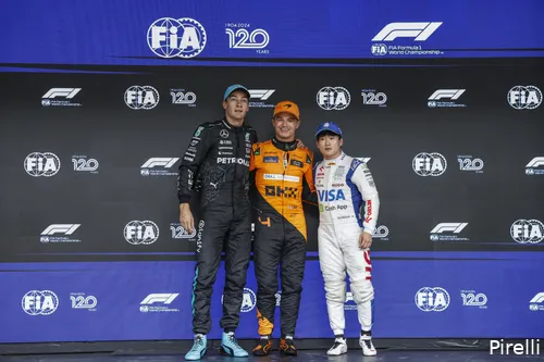 george russell lando norris yuki tsunoda 22 sunday brazil2024