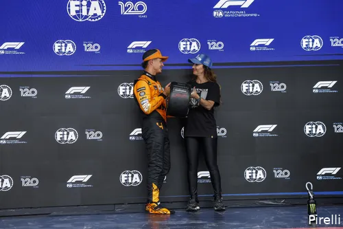 <i>Lando Norris startte vooraan, maar pakte geen zege.</i>