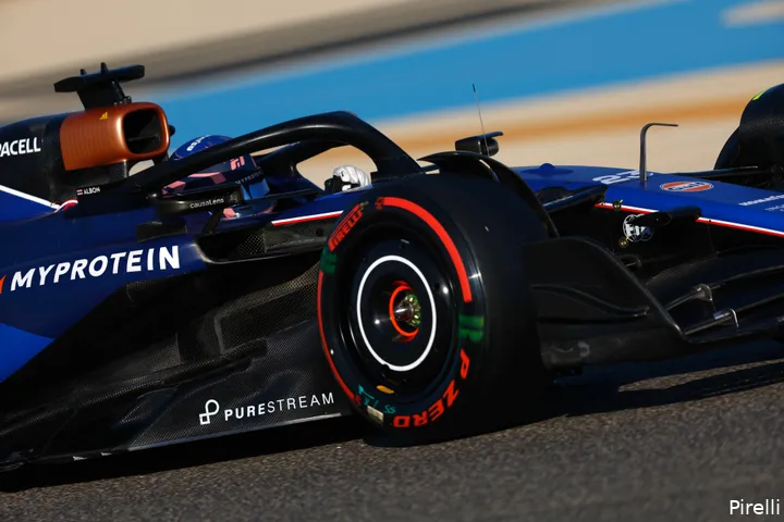 'We liggen nog ver achter', luidt het oordeel van Albon na de GP Bahrein (Foto: Pirelli)<br>
