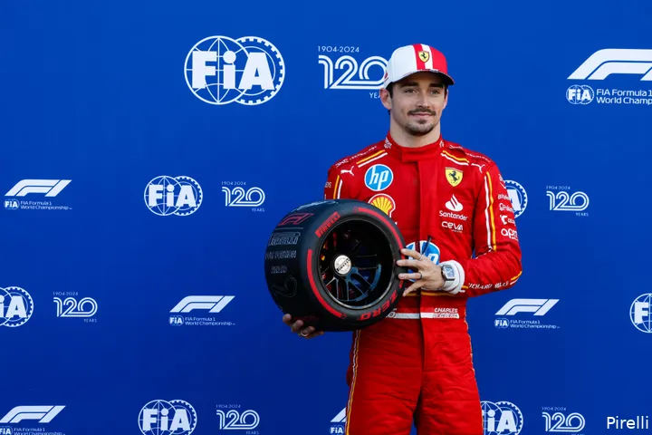 <i>Charles Leclerc: 24 polepositions, 5 Grand Prix-zeges.</i>