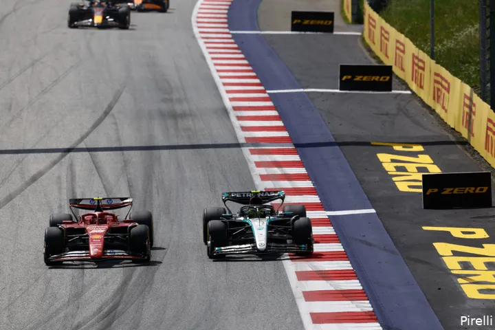 pirelli zondag oostenrijk 2024 mercedes ferrari