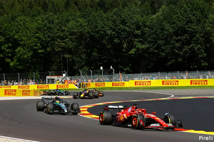 ferrari mercedes russell leclerc 2024 belgie