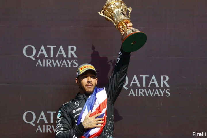 lewis hamilton beker win mercedes 5 sunday silverstone 2024