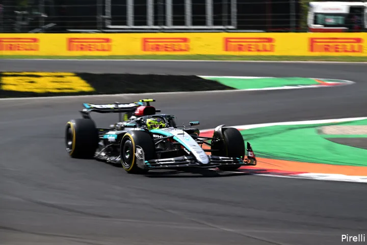 Lewis Hamilton in actie