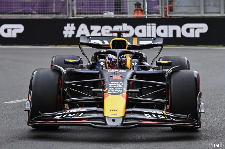 <i>Na het einde van de race wist Verstappen toch nog inhaalacties te plaatsen.</i>
