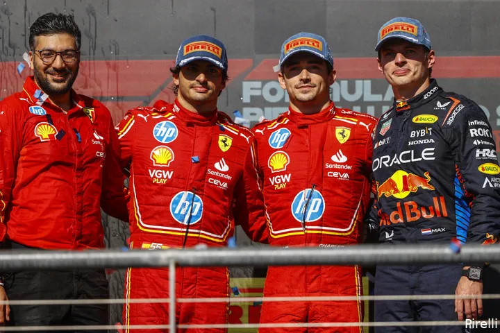 max verstappen charles leclerc carlos sainz red bull racing ferrari podium austin 2024