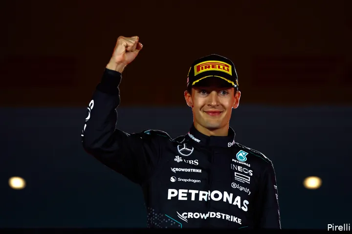 george russell mercedes las vegas gp zondag 2024 3