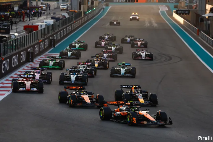 start abu dhabi 2024 lando norris max verstappen oscar piastri
