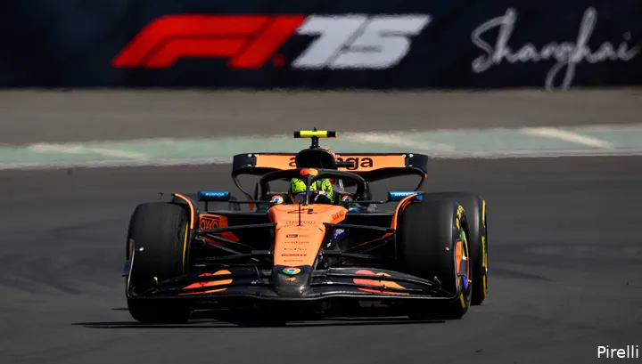 Norris mag de race op zondag aanvangen vanaf P3.