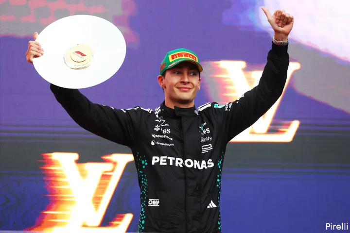 pirelli george russell mercedes gp australie zondag 2025