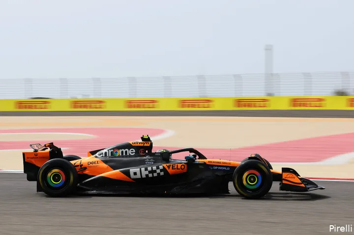 De MCL39 kwam uitstekend uit de verf tijden de wintertests in Bahrein.