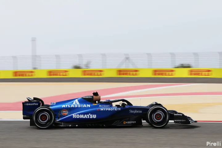 pirelli williams alexander albon testdag 3 bahrein 2025