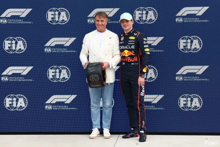 <i>Verstappen staat op pole voor de Grand Prix van Miami.</i>
