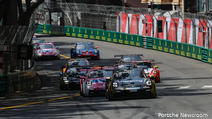 Ten Voorde aan de leiding vanaf de eerste ronde. (Foto: Porsche Newsroom)