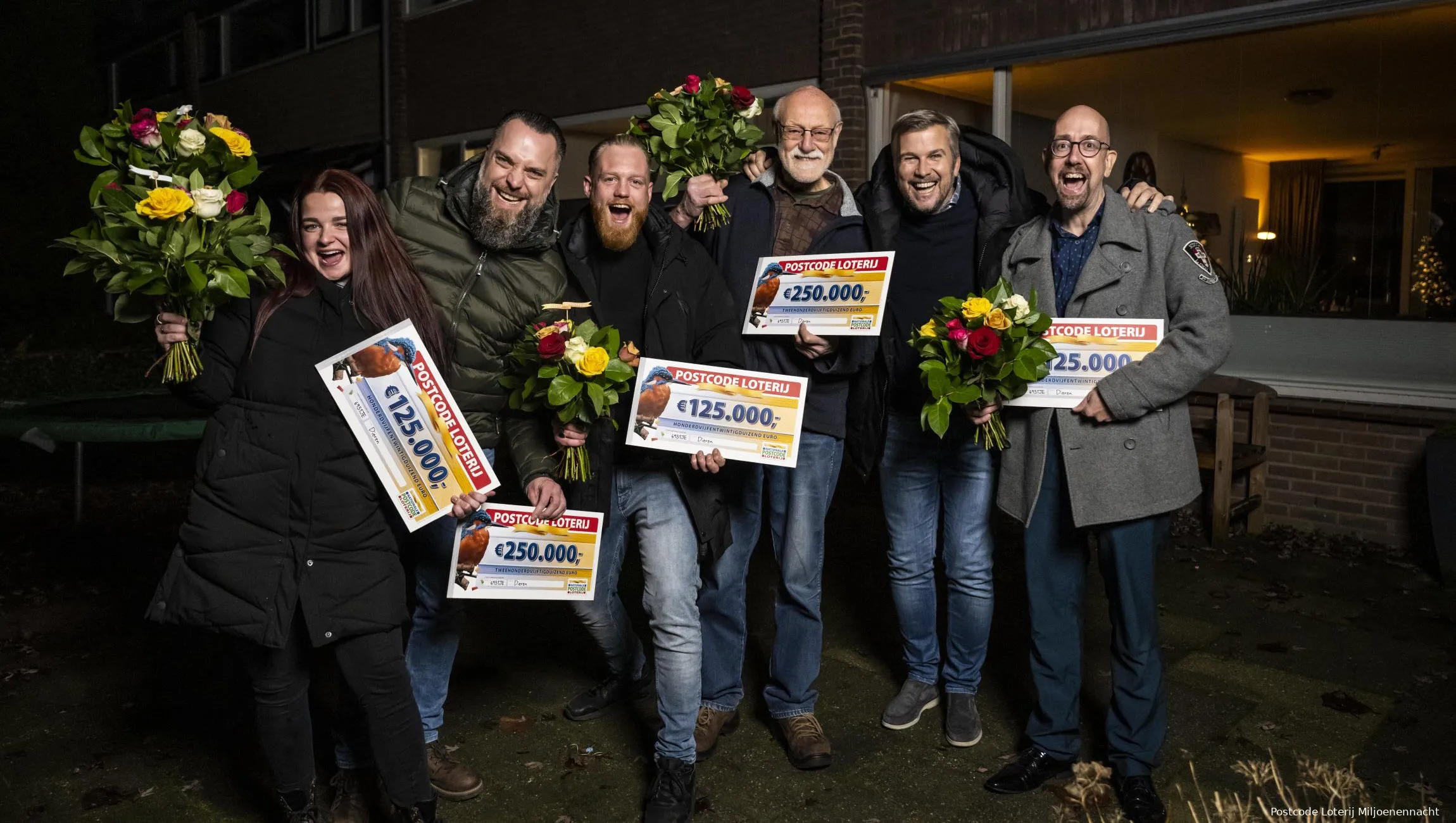 inwoners dieren winnen 1 miljoen tijdens postcode loterij miljoenennacht