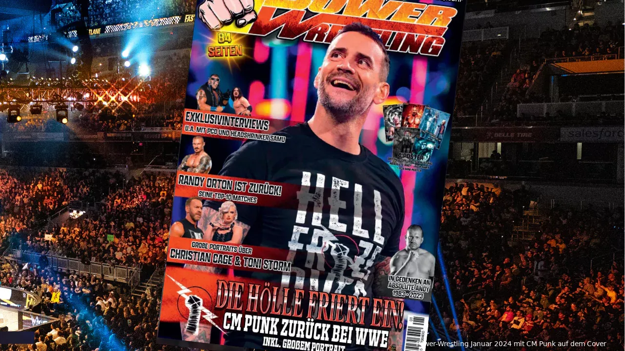 Power-Wrestling Januar 2024 mit CM Punk auf dem Cover