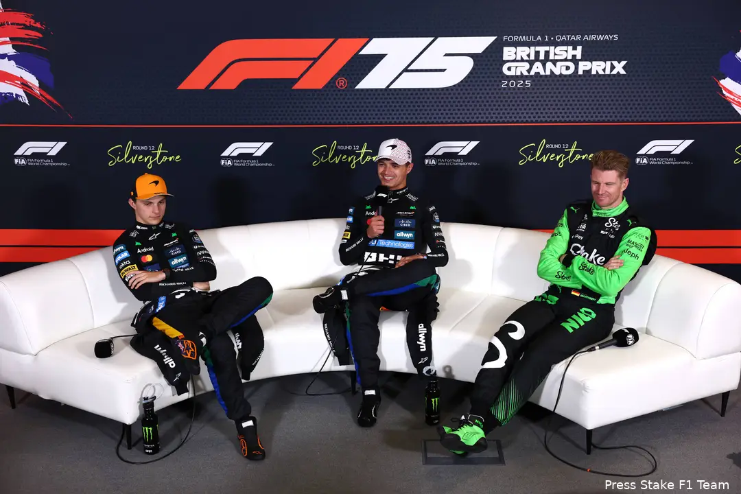 nico hulkenberg stake sauber mclaren oscar piastri lando norris gp groot brittannie 2025 persconferentie