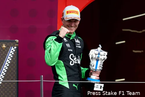 nico hulkenberg stake sauber gp groot brittannie 2025 podium