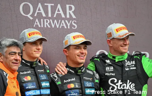 nico hulkenberg stake sauber mclaren oscar piastri lando norris gp groot brittannie 2025 podium 3