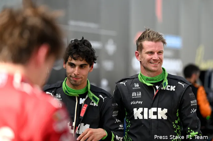 gabriel bortoleto nico hulkenberg stake kick sauber gp spanje 2025 zondag charles leclerc