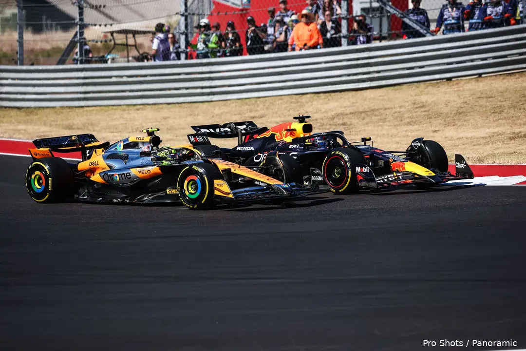 lando norris max verstappen duel start vs usa cota 2024 14
