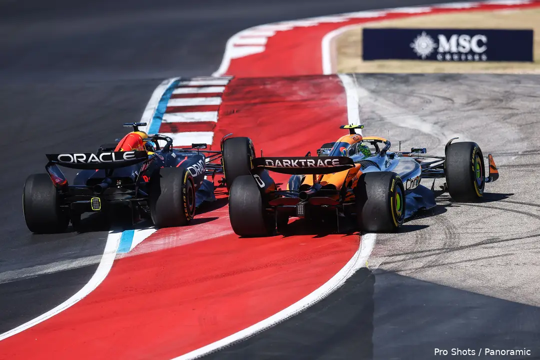 lando norris max verstappen duel start vs usa cota 2024 15