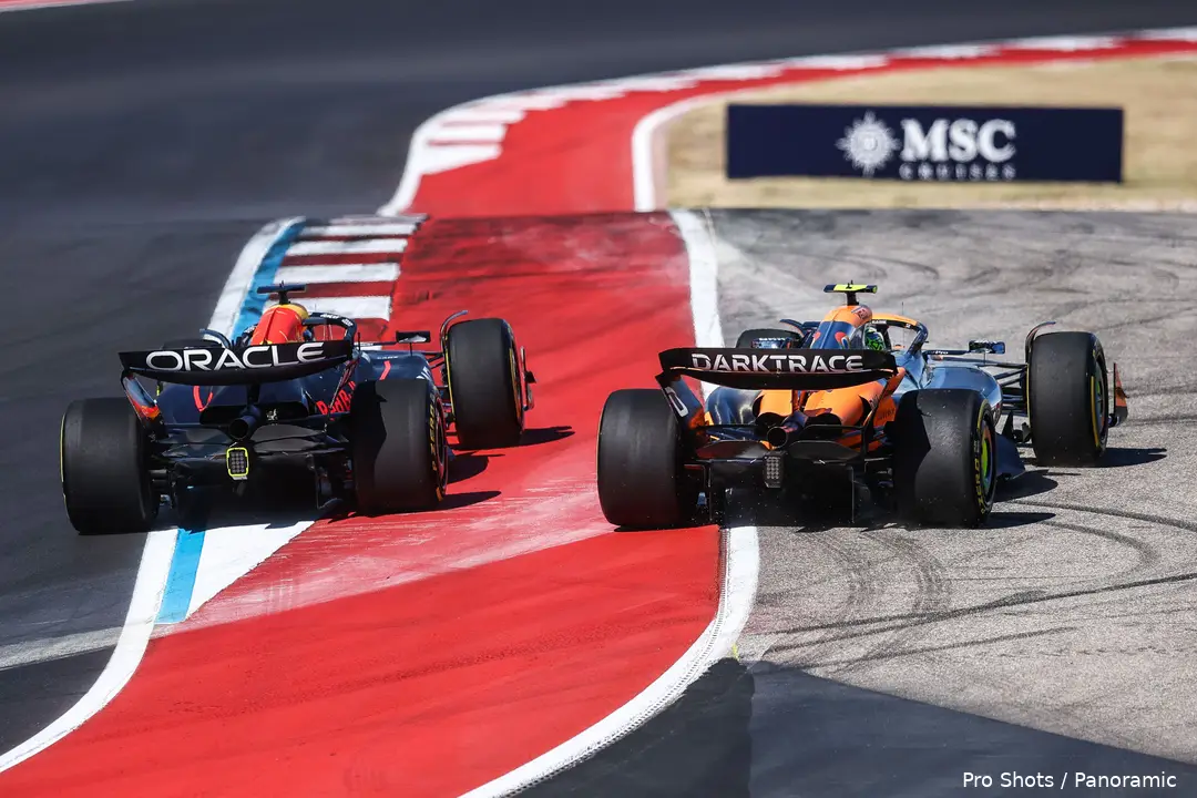 lando norris max verstappen duel start vs usa cota 2024 16