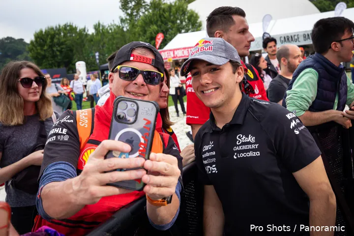 <i>Enzo Fittipaldi, actief in de Formule 2 namens Van Amersfoort Racing, krijgt steun van Red Bull.</i>